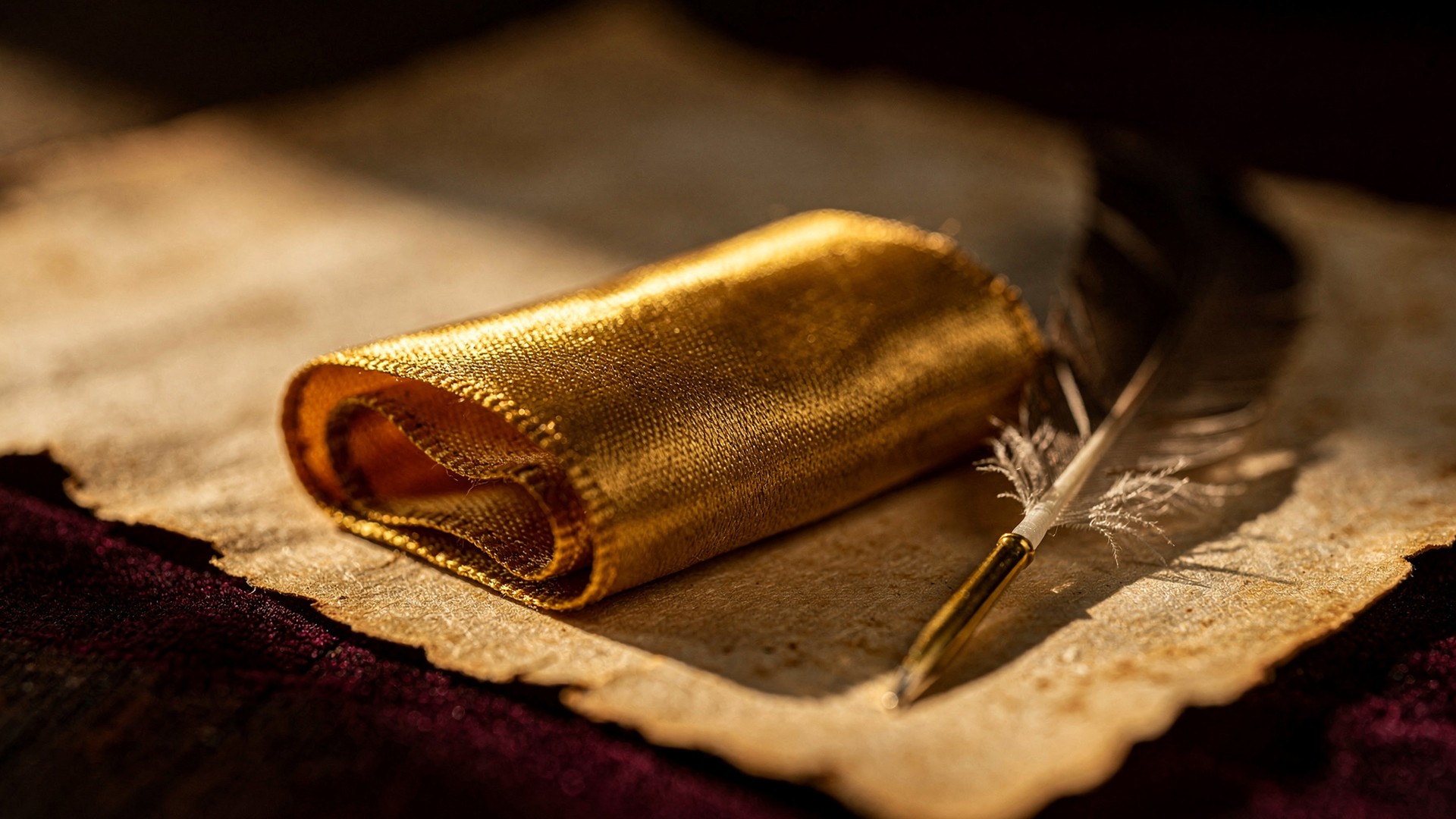 A golden ribbon and quill on parchment, evoking the pledge of the promises that make up The Auditor's Code